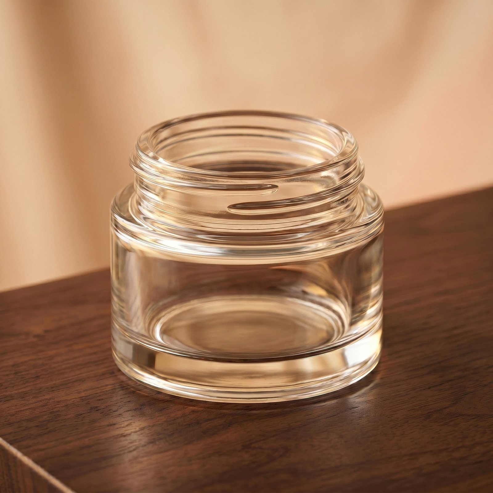 Glass jar open